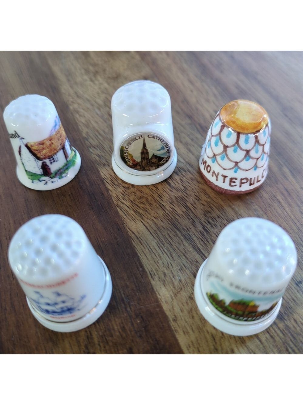 Royal Grafton Bone China Thimbles Set Albert England Vintage